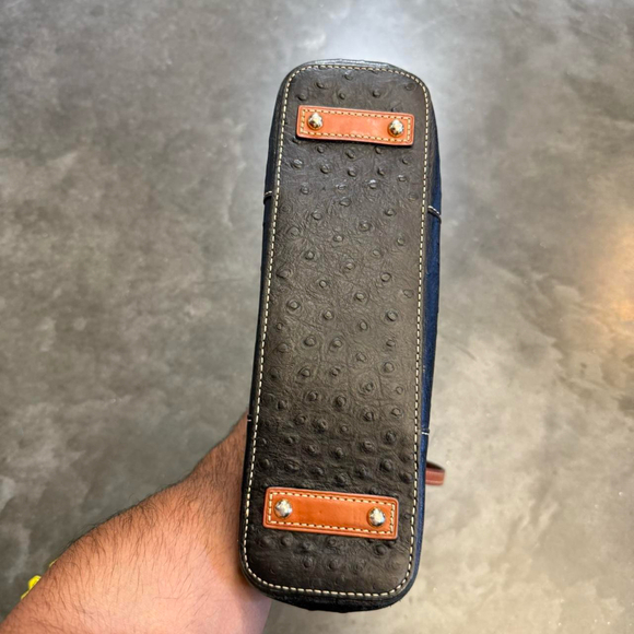 DOONEY & BOURKE Small Lexington Ostrich-Embossed Tote Shoulder Bag - Picture 8 of 8